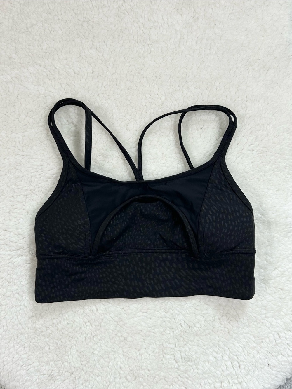 Lululemon Black Nulu & Mesh Light Support Yoga Bra - Picture 2 of 5